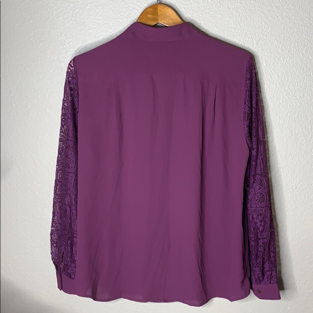 Loft Button Up Lace Blouse - Picture 4 of 4